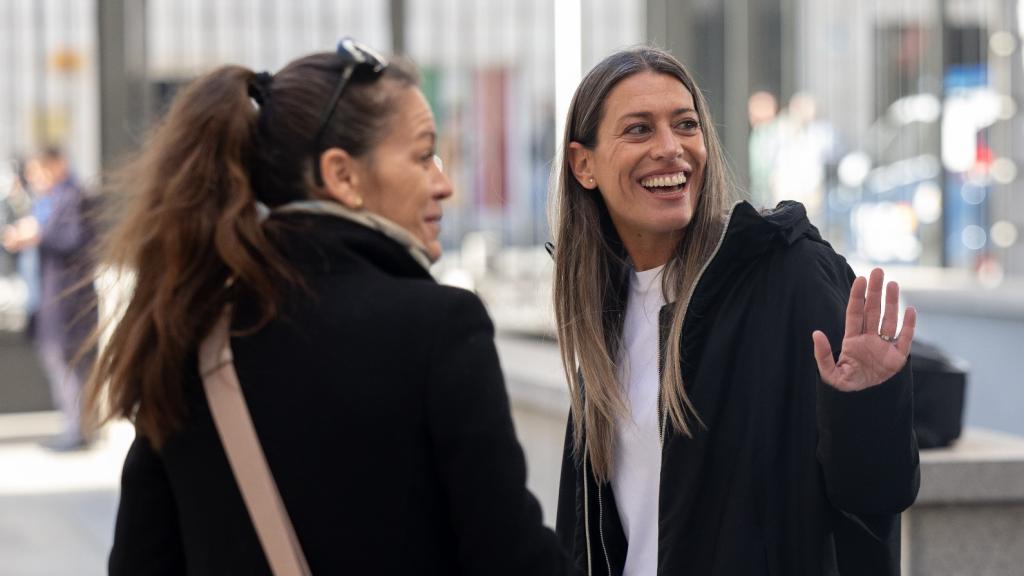 La portavoz de Junts, Míriam Nogueras, este jueves a su llegada al Congreso de los Diputados.