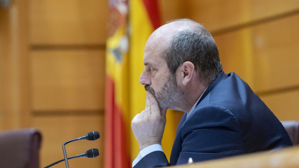 El presidente del Senado, Pedro Rollán, durante el Pleno celebrado esta semana.