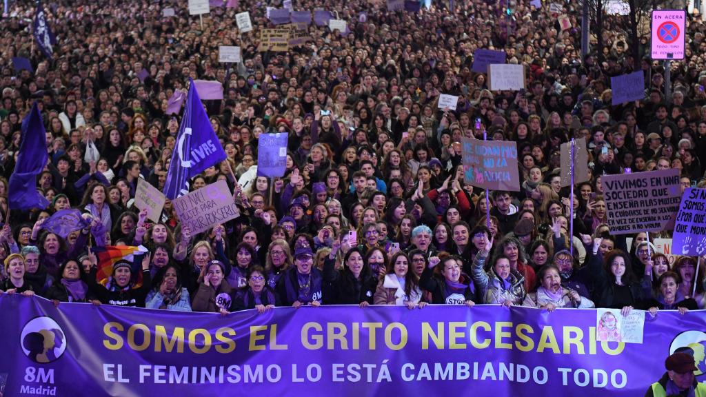 Manifestación convocada por la Comisión 8M, en 2023.