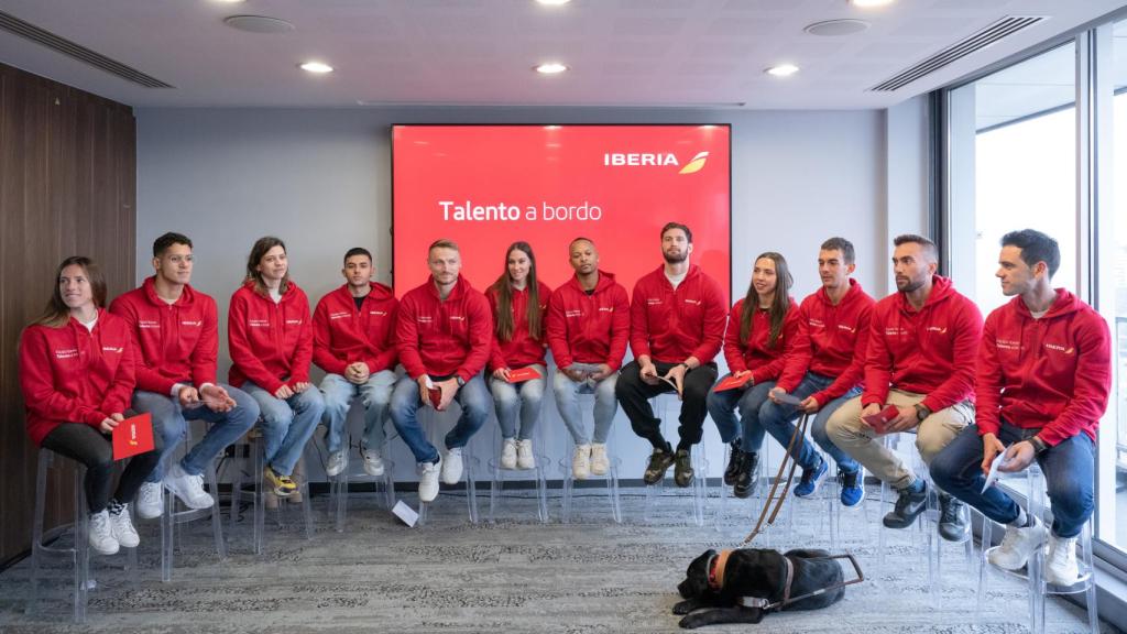 Equipo olímpico del Programa Talento a Bordo de Iberia.