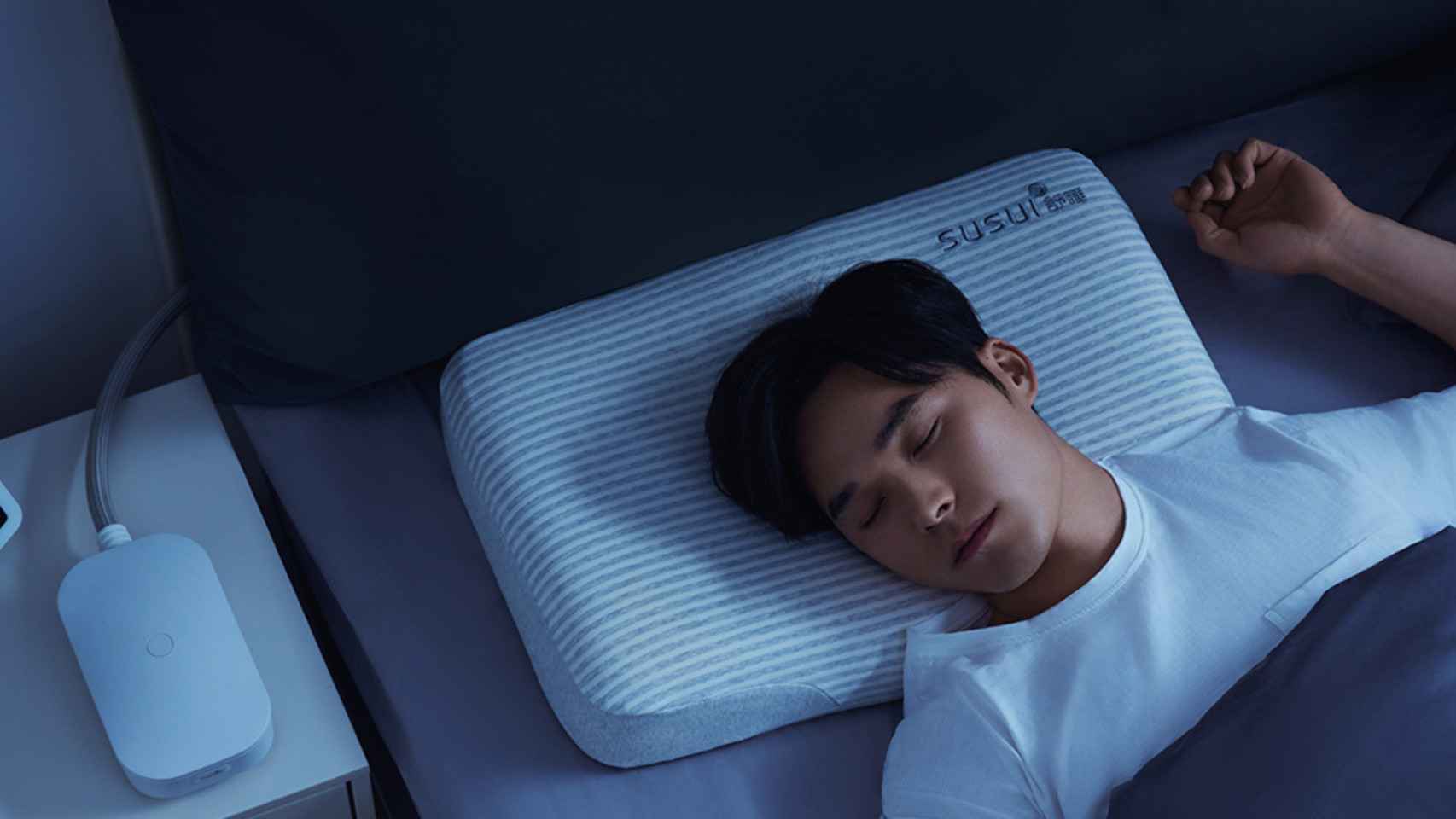 La almohada Smart Sleep se infla y desinfla para eliminar los ronquidos