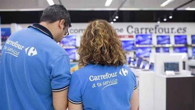 Empleados de Carrefour.