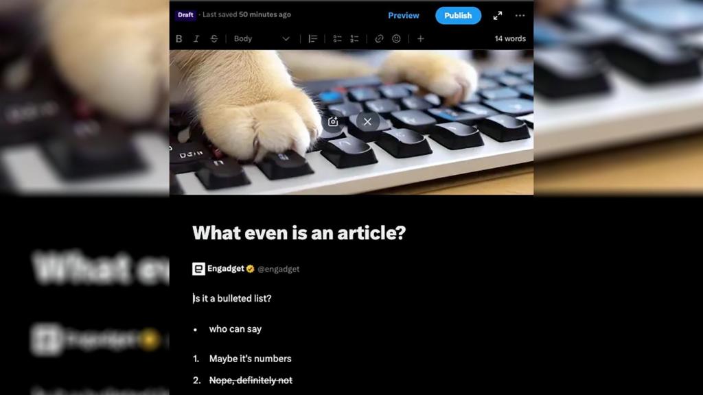 Así es el nuevo editor de X para artículos extensos