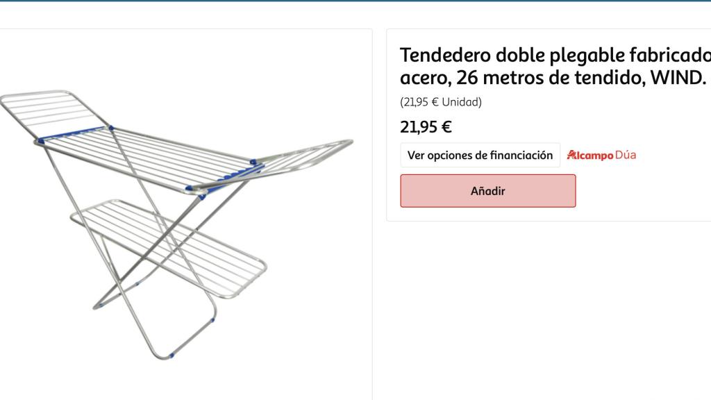 Tendedero doble plegable.