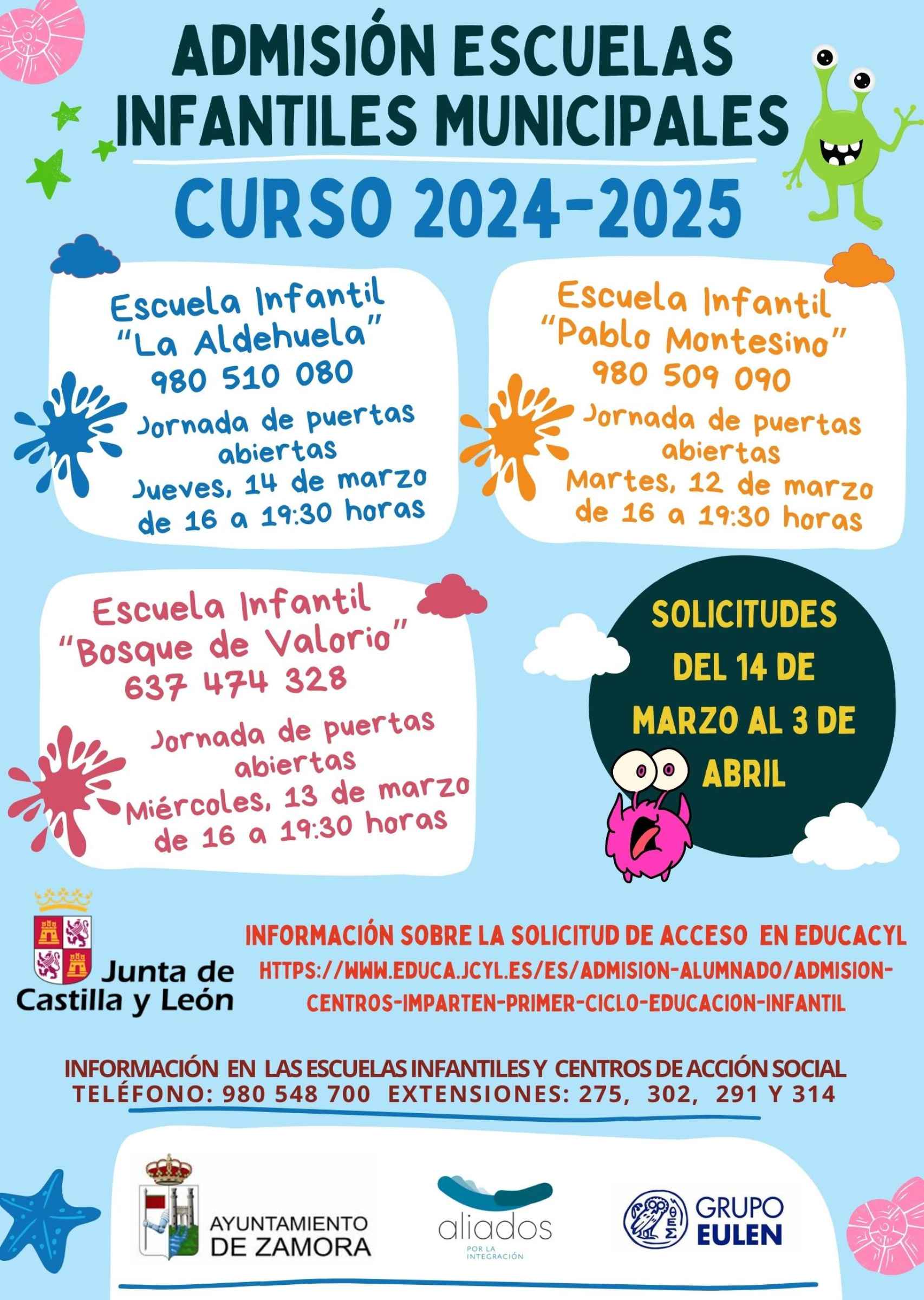Jornada de puertas abiertas de las escuelas municipales infantiles de Zamora