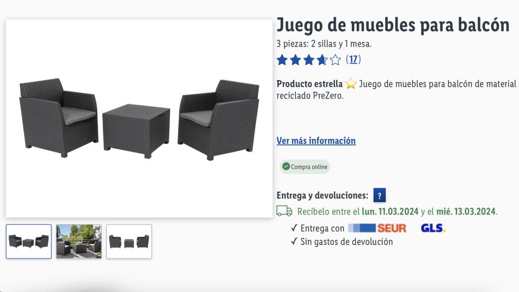 Juego de muebles.