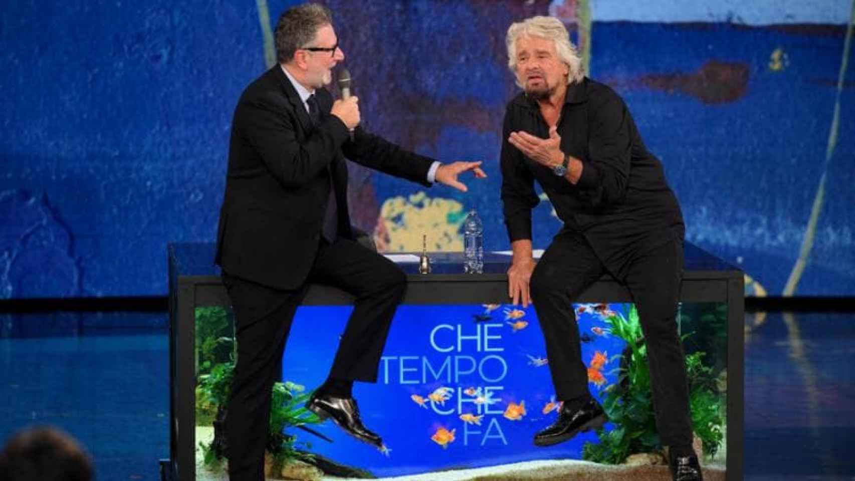 Fabio Fazio y Beppe Grillo en 'Che tempo che fa'.