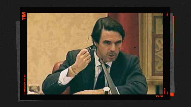José María Aznar, durante su comparecencia en la comisión del 11-M.