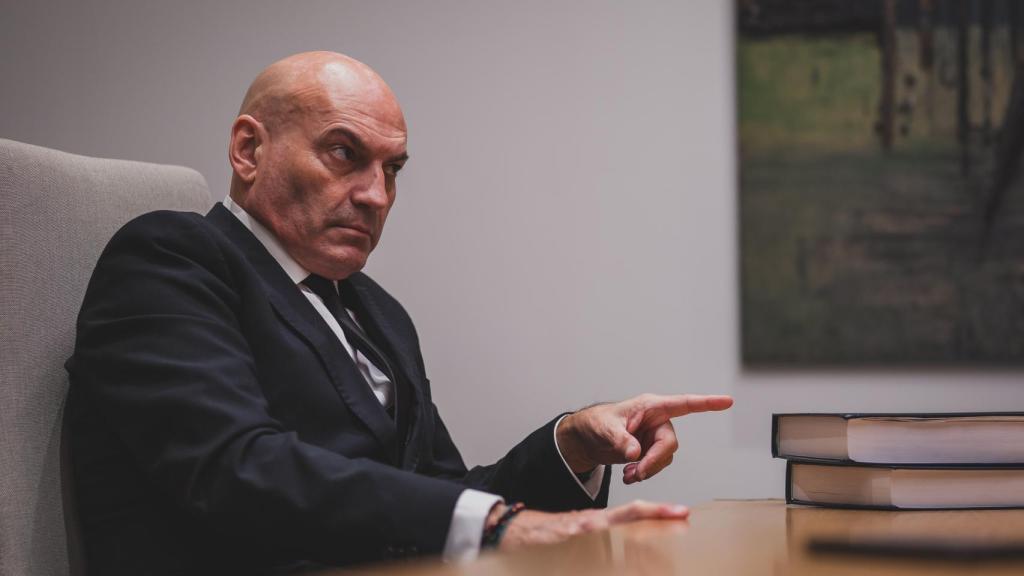 Javier Gómez Bermúdez, durante la conversación.