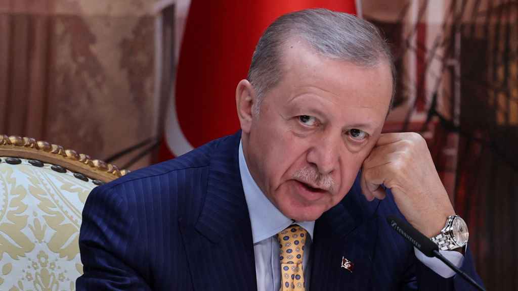 Recep Tayyip Erdogan este viernes, en rueda de prensa