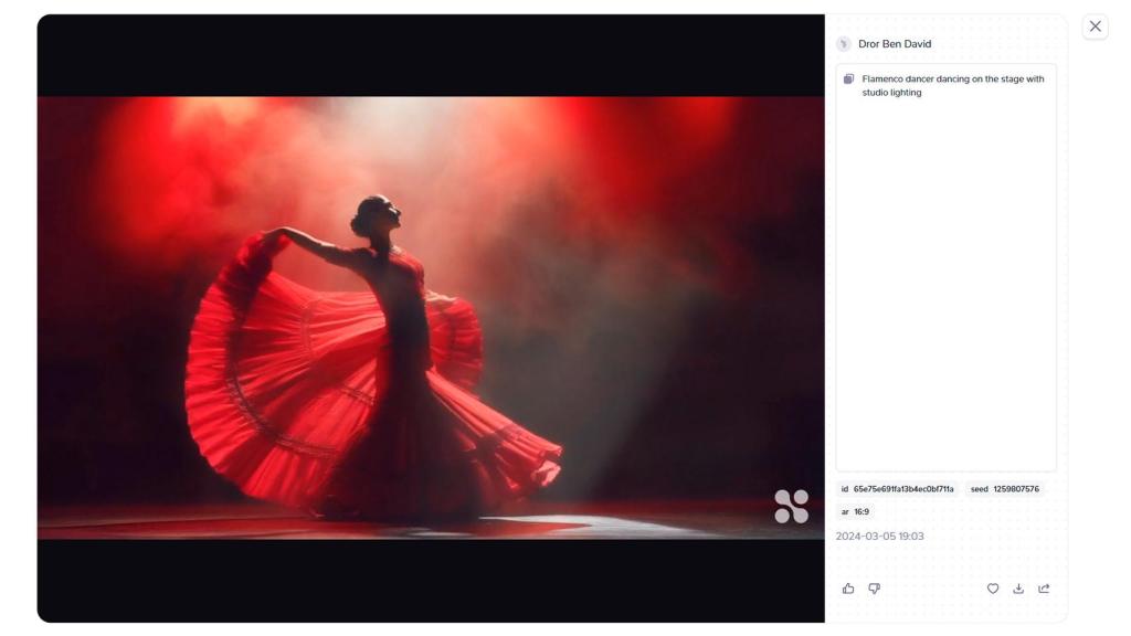 Ejemplo de vídeo generado por Haiper