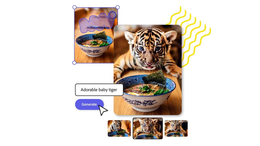 Así es el relleno generativo en la actualización de Adobe Express