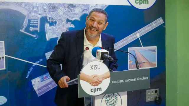 Mustafá Aberchán, líder de Coalición por Melilla detenido esta semana, en una rueda de prensa.