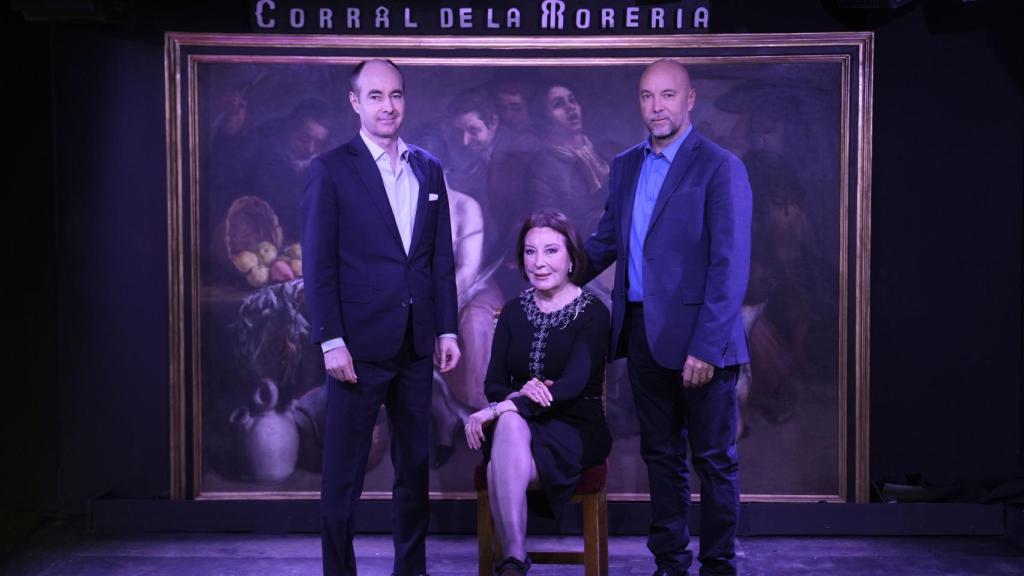 Blanca del Rey, junto a sus hijos Juan Manuel y Armando del Rey.