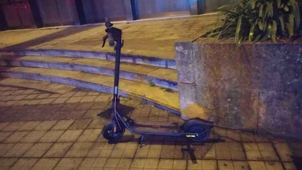 Patinete eléctrico interceptado por la policía.