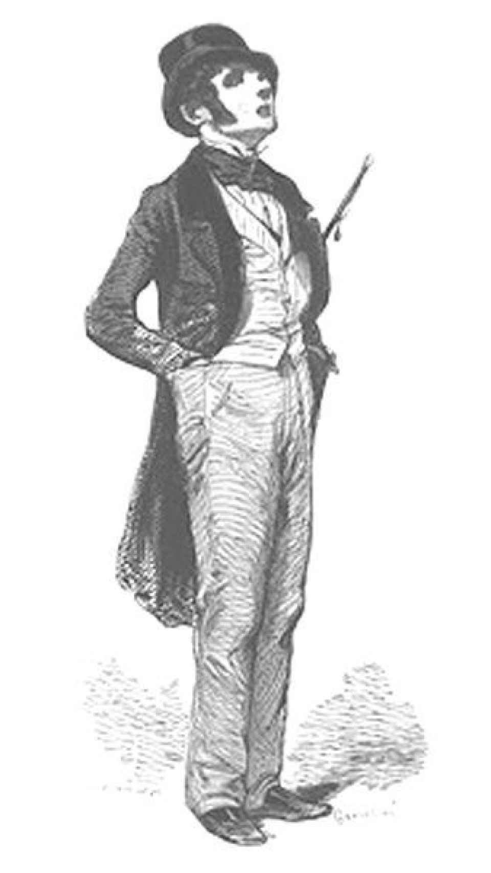 'Le Flâneur' de Paul Gavarni (1842)