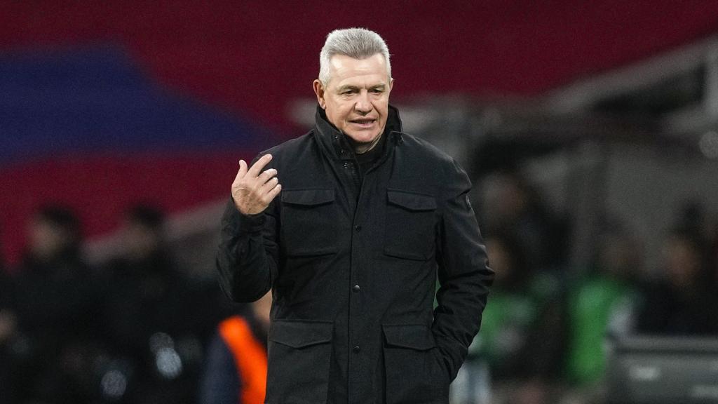 Javier Aguirre, durante el FC Barcelona - Mallorca