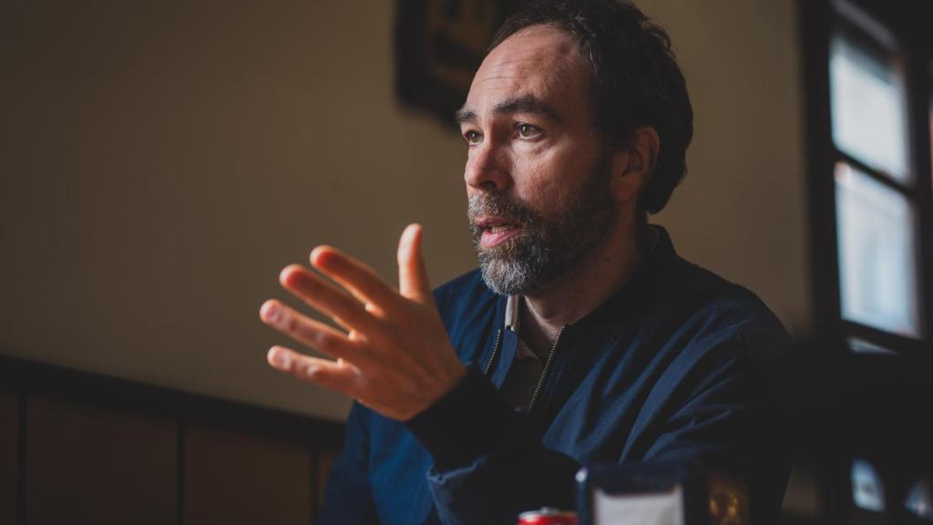 Cyrille Martin, este sábado en una cafetería de Guadalajara pocas horas antes de la proyección de su documental.