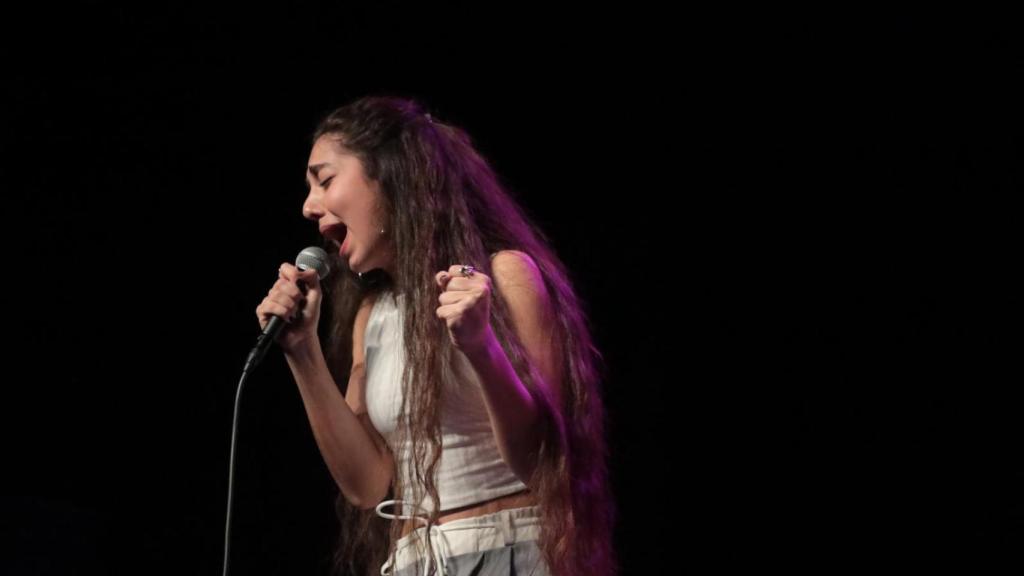 Nereida Sanchón, en su concierto de este sábado en Salamanca.