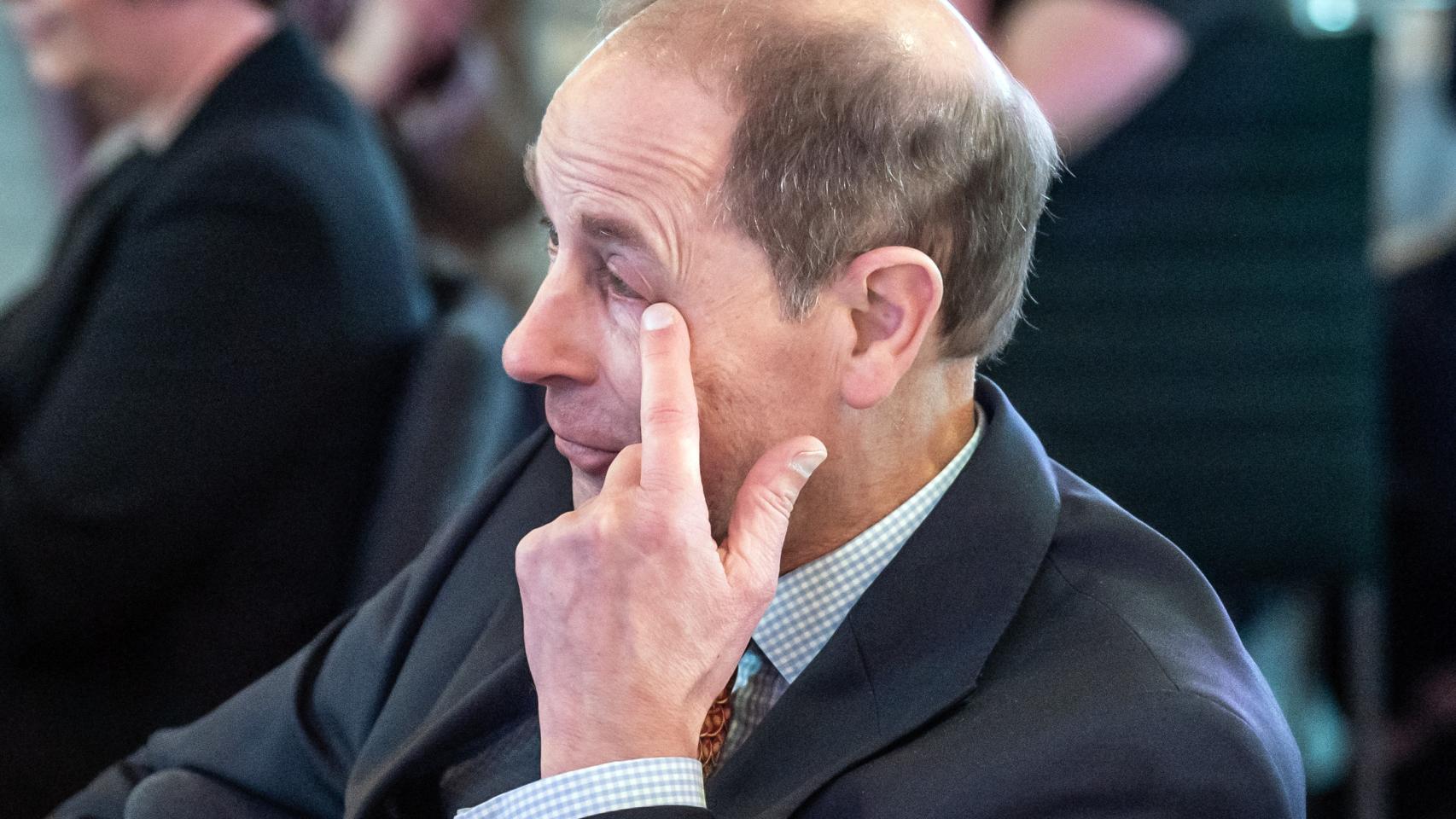 El príncipe Eduardo, visiblemente emocionado, este pasado 8 de marzo.