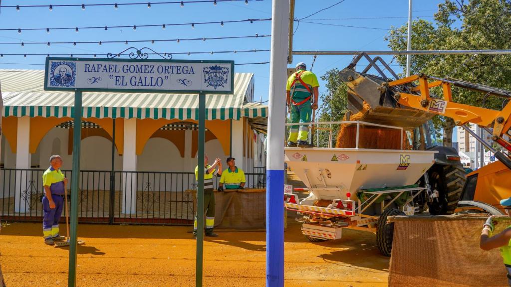 Montaje de la Feria de Abril-