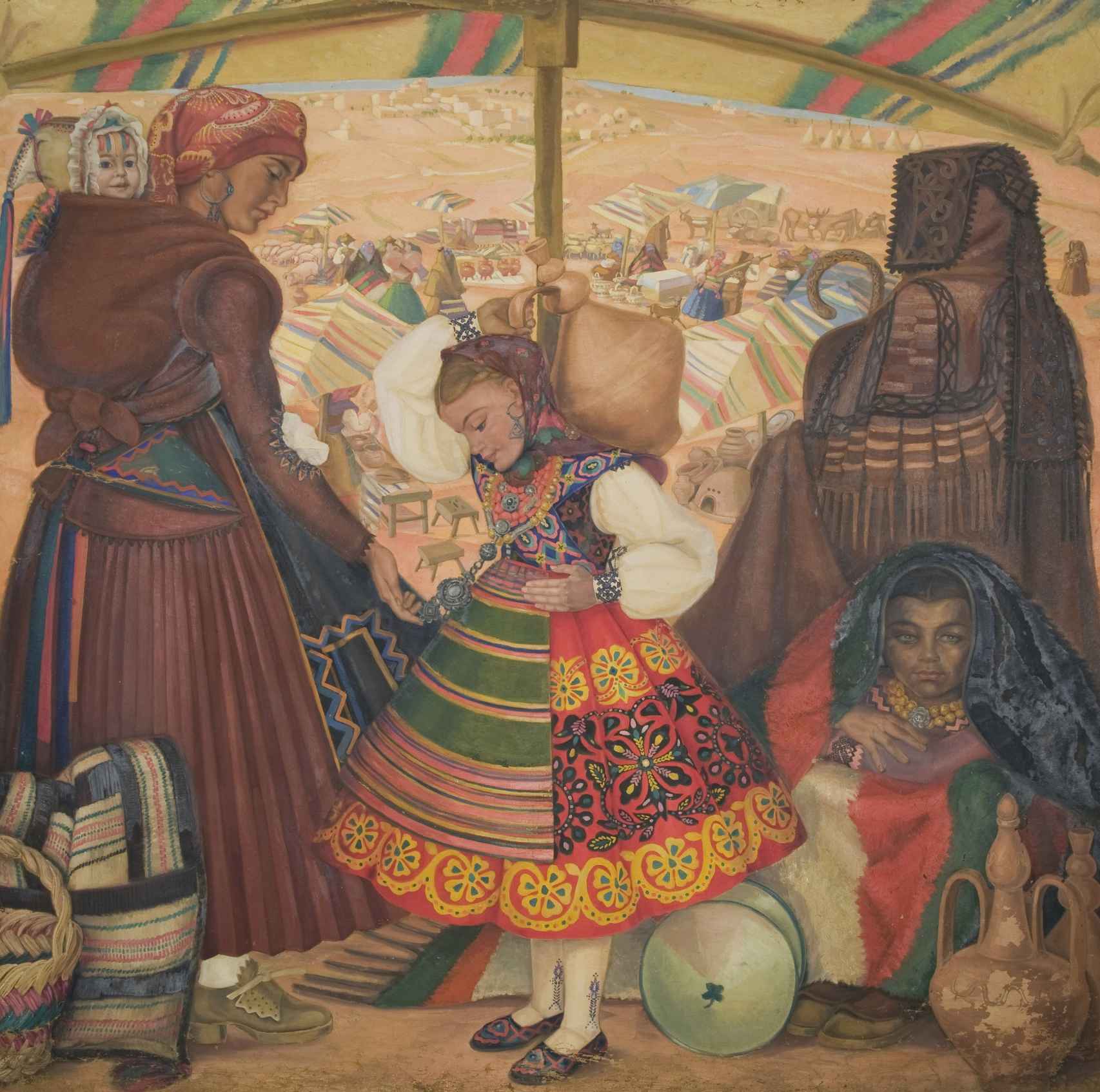 Delhy Tejero: 'Mercado zamorano', 1934. Legado Delhy Tejero