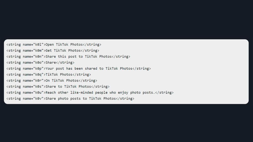 El código encontrado en la última actualización de TikTok