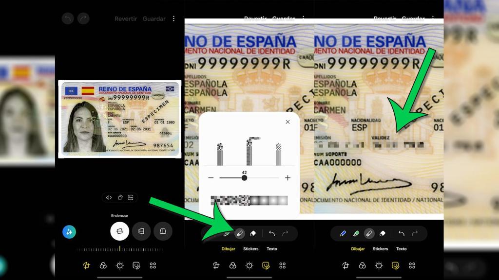Así se retoca la copia del DNI en un móvil Samsung