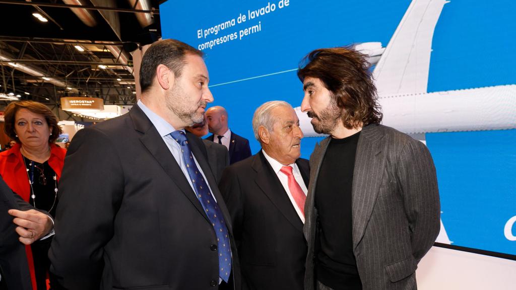 José Luis Ábalos, Juan José Hidalgo y Javier Hidalgo, minutos antes de una reunión secreta del ministro, Aldama y el consejero delegado de Globalia. 23 de enero de 2020.
