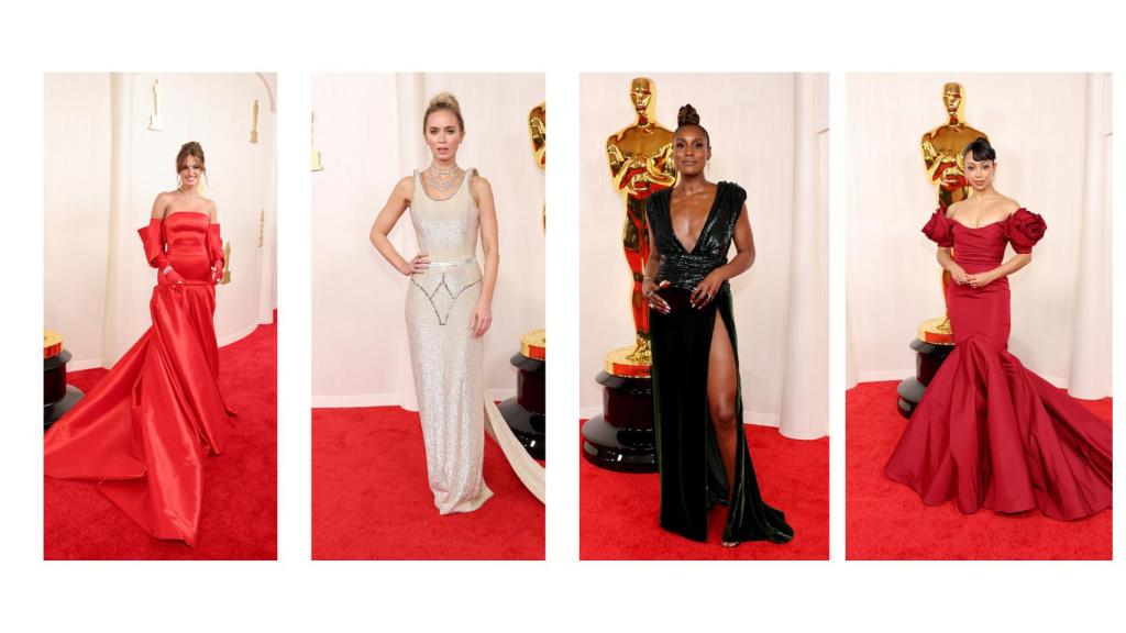 De izquierda a derecha: Halley Kalil, Emily Blunt, Issa Rae y Liza Kosshy.