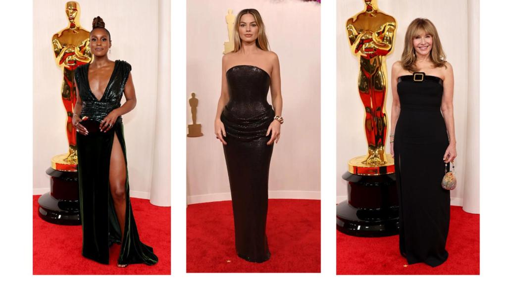 De izquierda a derecha: Issa Rae, Margot Robbie y Mary Steenburgen.