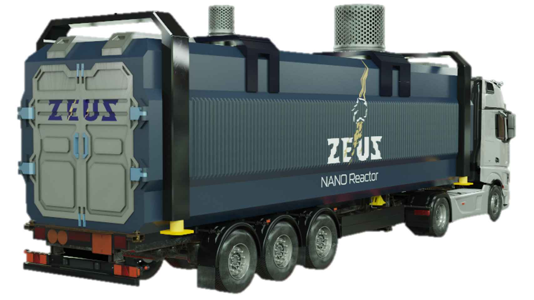 El diseño del microrreactor nuclear Zeus en un camión
