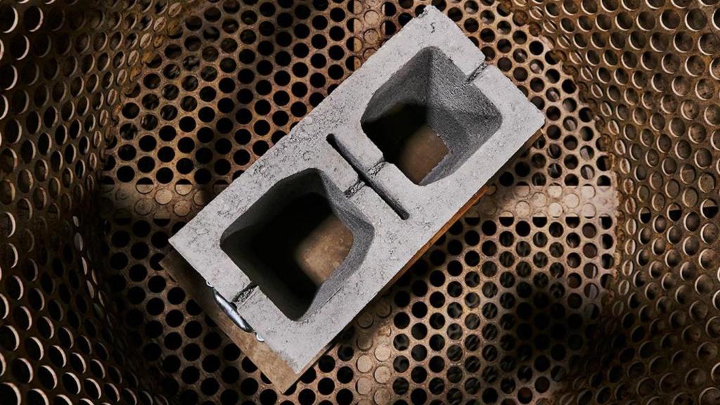 Un bloque de hormigón de CarbiCrete