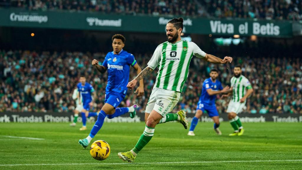 Momento en el que se lesionó Isco ante el Getafe.