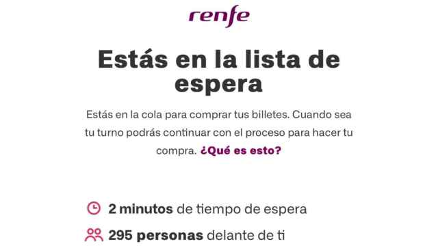 Cola virtual en la app de Renfe.