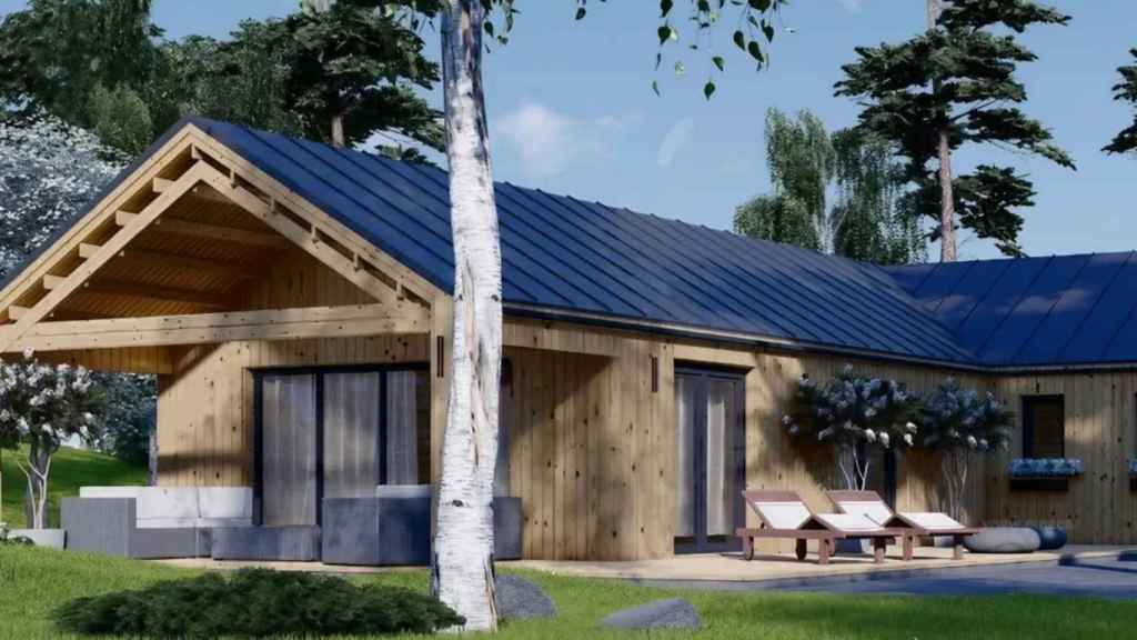 Vivienda modular de madera nórdica.