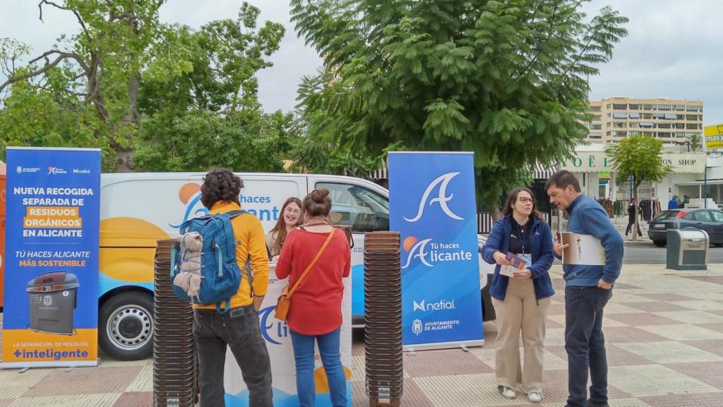 Campaña de información del uso y ventajas del contenedor marrón en Alicante.