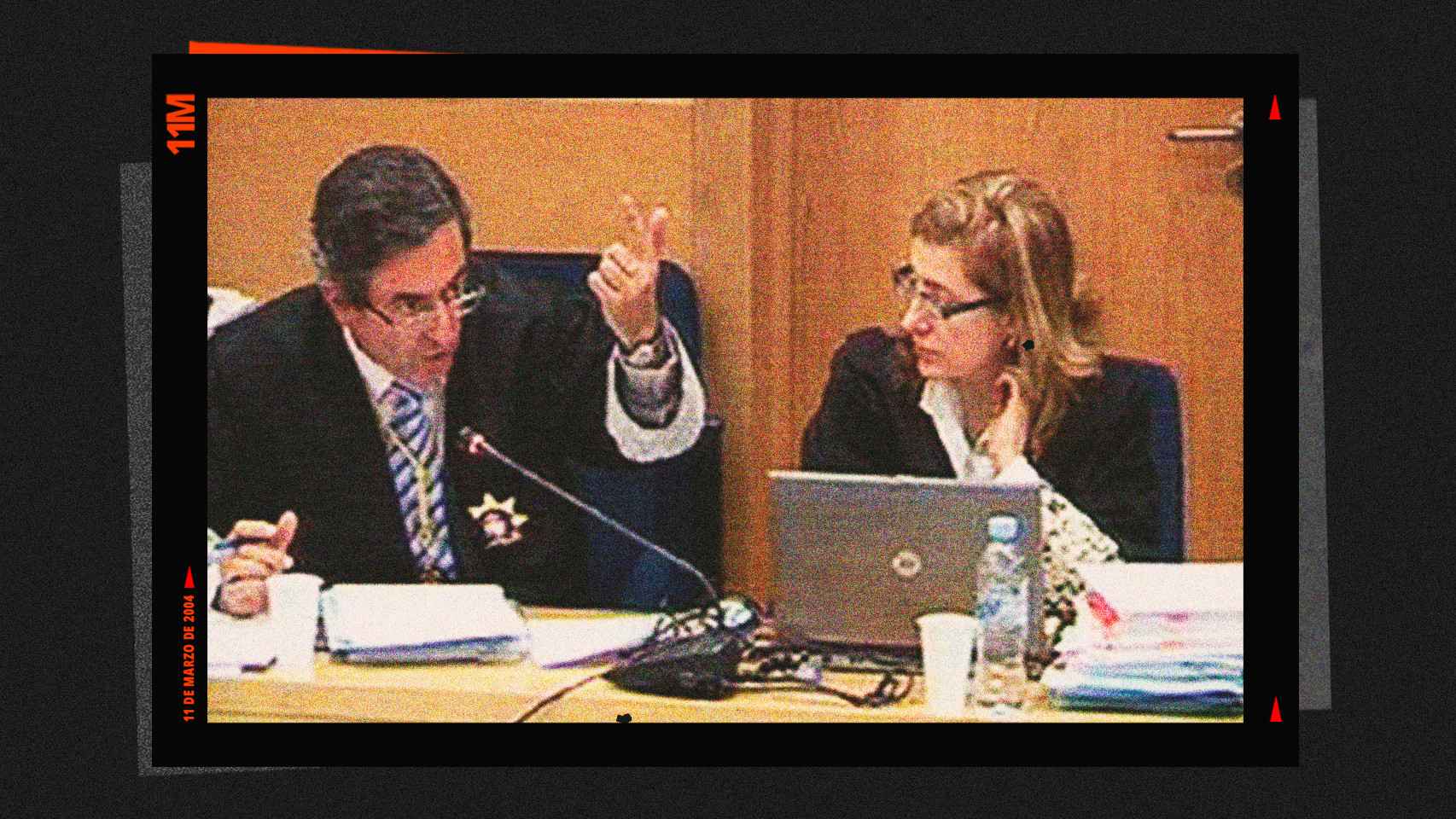 Los fiscales de la Audiencia Nacional Javier Zaragoza y Olga Sánchez durante el juicio del 11-M.