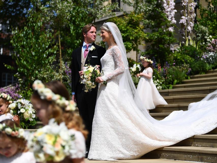 Lady Gabriella Windsor y Thomas Kingston el día de su boda.