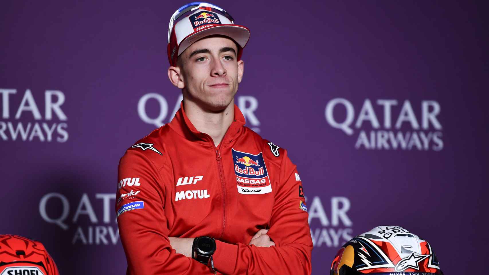 Pedro Acosta, en la rueda de prensa previa al GP de Qatar de MotoGP.