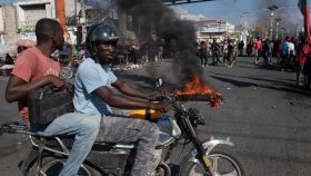Una protesta para exigir la renuncia del primer ministro Ariel Henry, el jueves pasado en Puerto Príncipe.