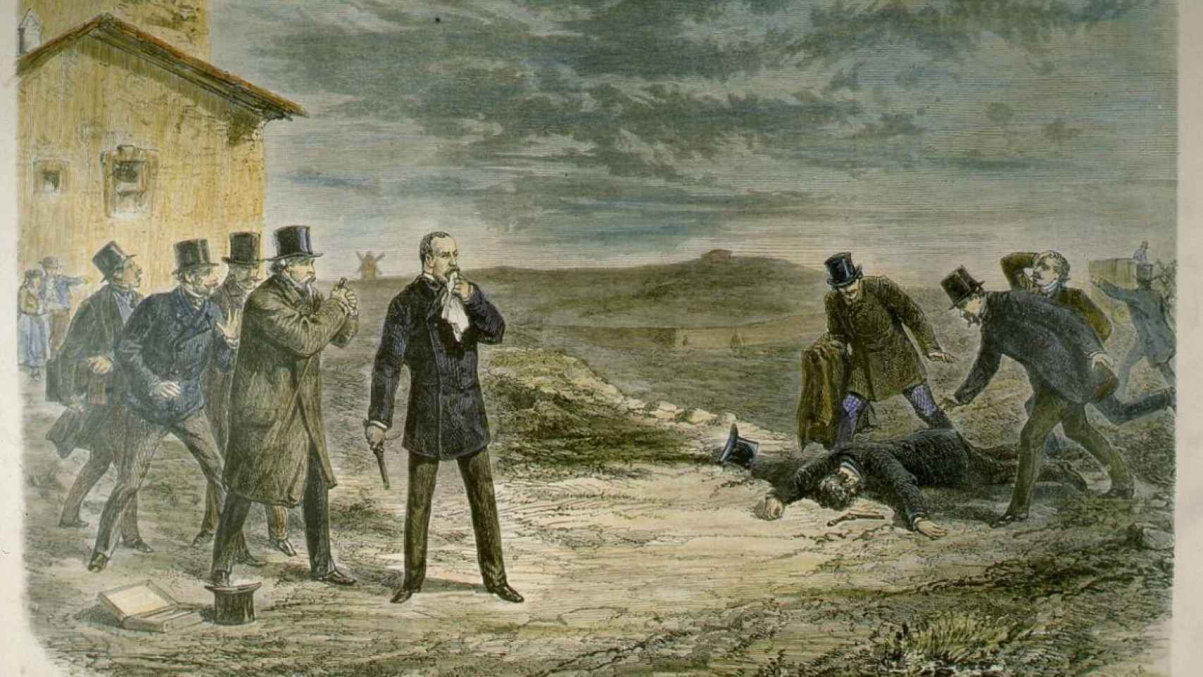 Ilustración del duelo entre el Infante Don Enrique y el duque de Montpensier en 1870