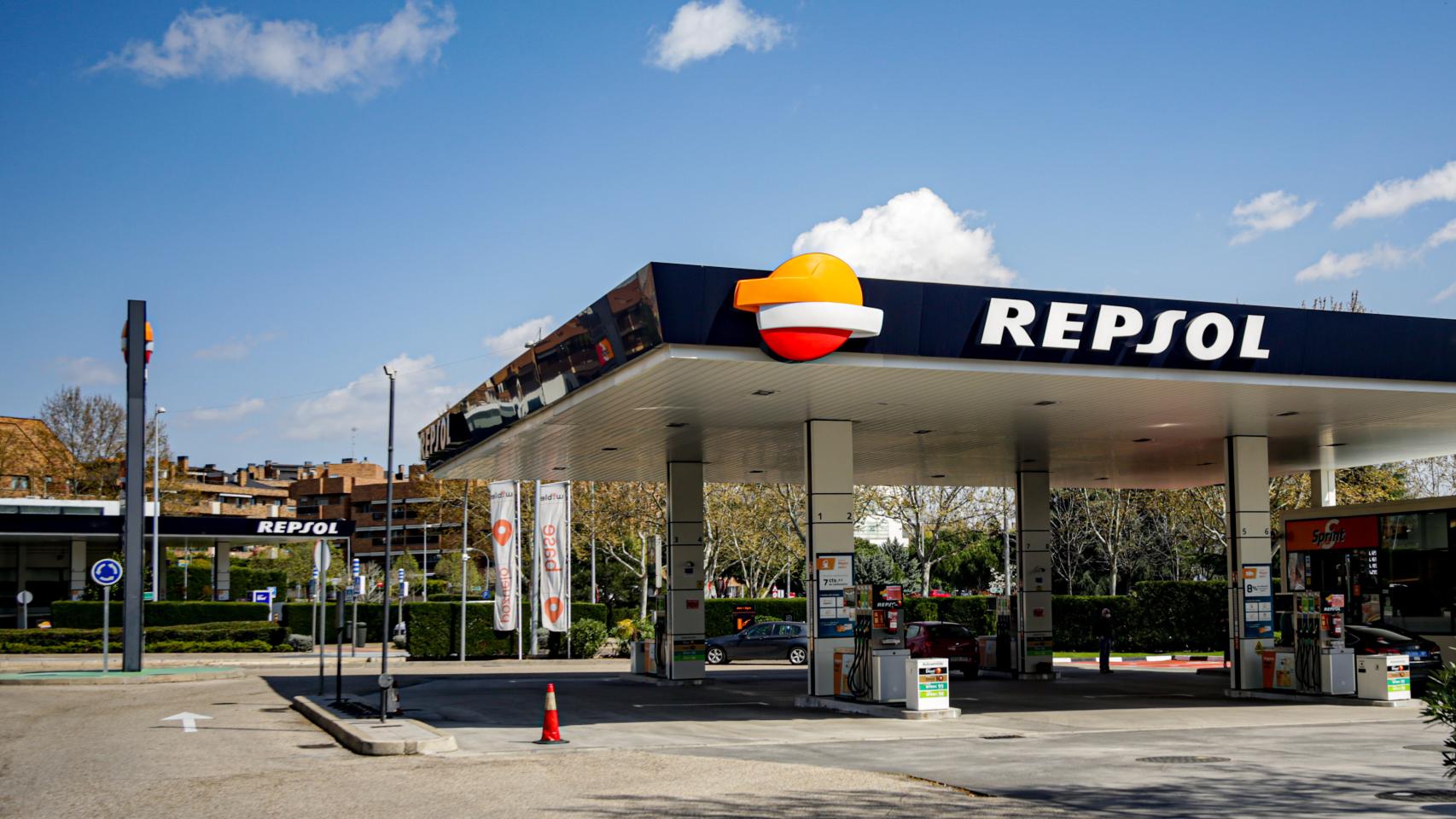 Gasolinera de Repsol ubicada en Madrid.