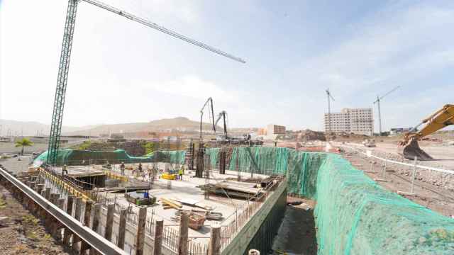 Obras en el barrio de Tamaraceite, a 9 de enero de 2024, en Las Palmas de Gran Canaria, Gran Canaria.