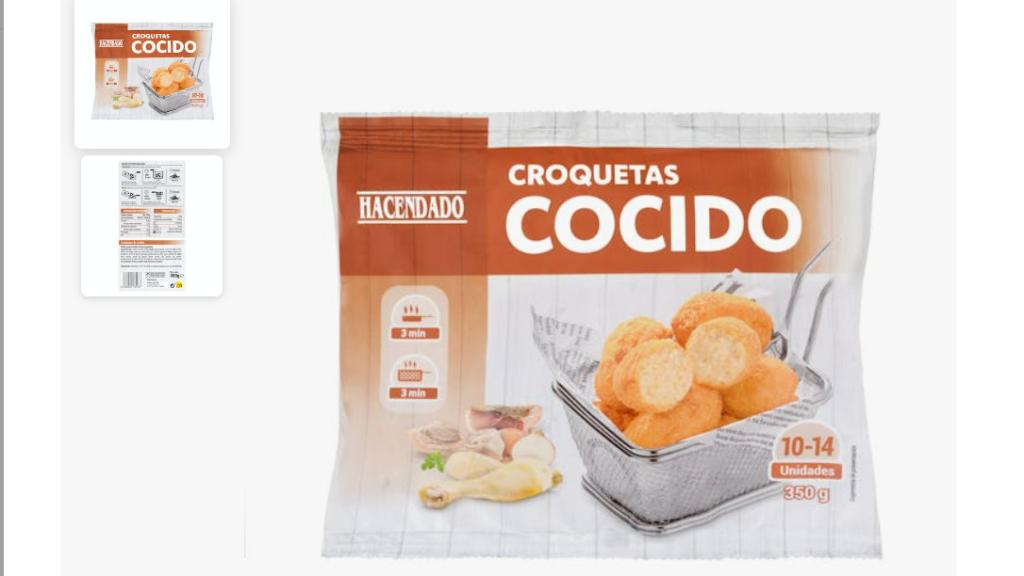 Croquetas de cocido Hacendado.