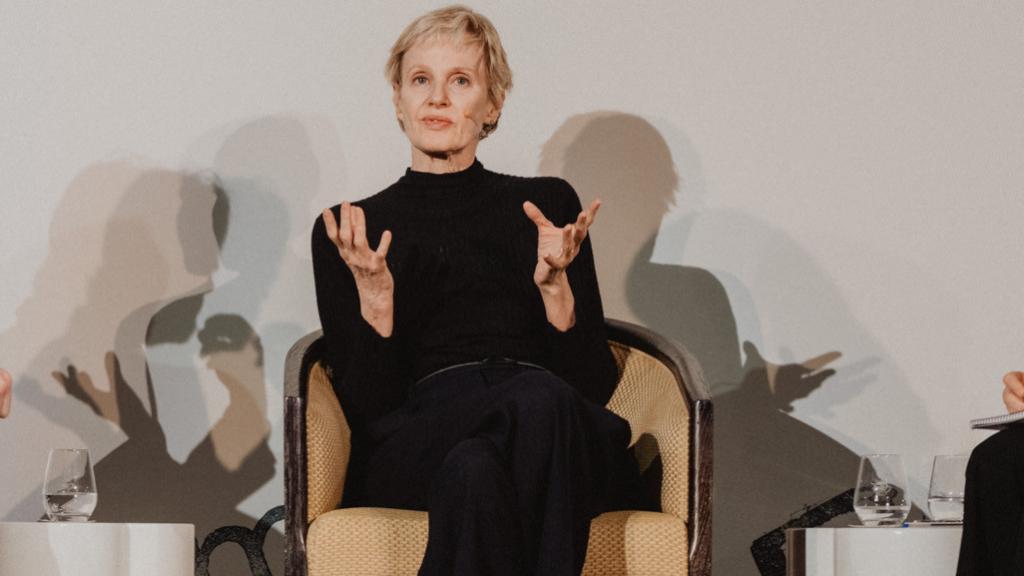 La escritora Siri Hustvedt, durante los Premios Openbank de Literatura by Vanity Fair en Madrid. Foto: Daniel Merino