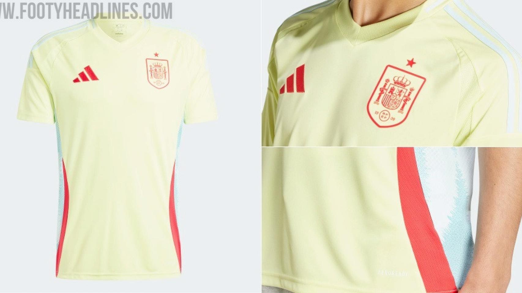 Asi seran las camisetas de Espana en la Eurocopa sorpresa con el color de la segunda equipacion