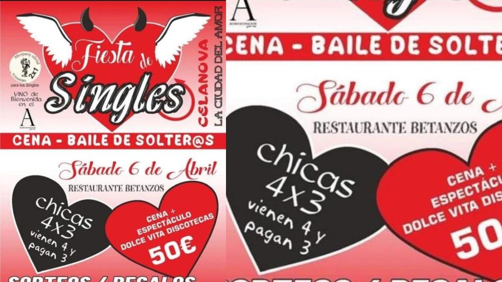 El polémico cartel de la fiesta de solteros