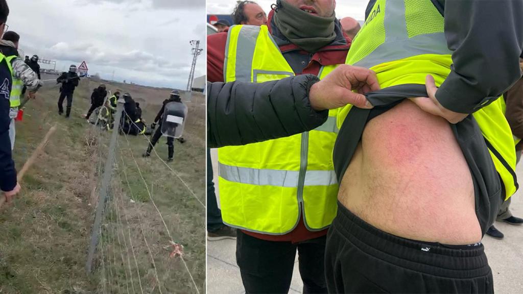 Imágenes de los hechos acaecidos en la AP-6