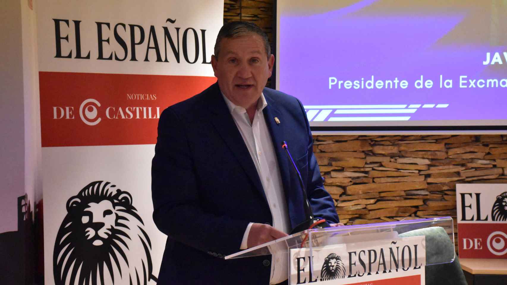 El presidente de la Diputación de Zamora, Javier Faúndez, durante su intervención en el Foro 'Zamora: innovación y crecimiento empresarial', este miércoles en la Casa de Zamora de Madrid.
